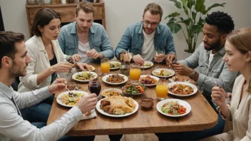 Et smakspanel i aksjon, med ulike retter og drikker på bordet.