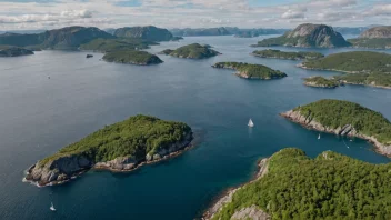 En naturskjønn utsikt over Langøyene i Oslofjorden.