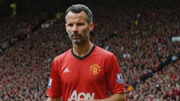 Et bilde av Ryan Giggs, en tidligere profesjonell fotballspiller fra Wales som spilte for Manchester United.