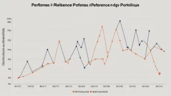 En graf som viser ytelsen til en referanseportefølje sammenlignet med andre porteføljer.