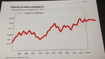 En finansiell graf med en rød linje som indikerer prisen på en obligasjon.