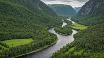 En vakker elv i Sør-Norge kjent for sin naturskjønnhet og fiske.