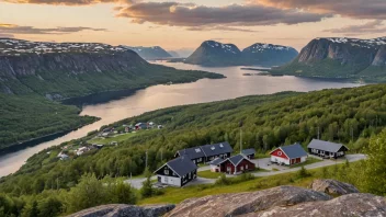 En malerisk bygd omgitt av fjell og natur.