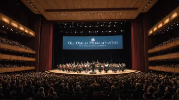 Oslofilharmonien spiller på scenen i Oslo Konserthus.