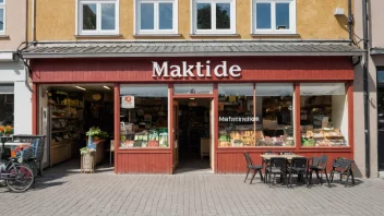 En butikk eller restaurant med en skilt som sier 'matkilde' på norsk.