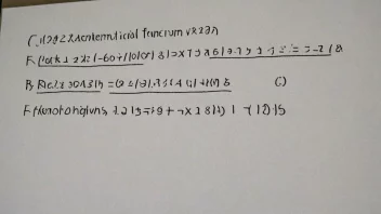 En matematisk funksjon med variable og beregninger