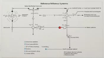 En bilde av et referansesystem med ulike data punkter og målinger