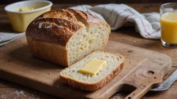 Et tradisjonelt norsk loffingbrød på et trebord.