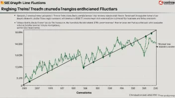 En graf som viser en trendlinje hvor sesongvariasjoner er fjernet