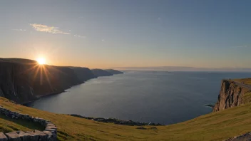 En storslått utsikt over Nordkapp, et kjent landemerke i Norge.