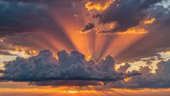 En vakker solnedgang med en lys og strålende glød.