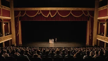 En teaterscene med fullt hus og en vellykket forestilling.