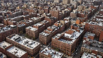 Flyfoto av Harlem, New York City.