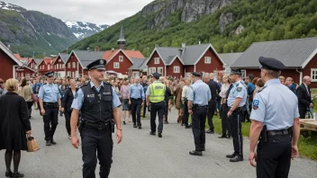 En tradisjonell norsk landsby med en lensmann.