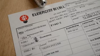 Et bilde av en strømregning med en prisliste i norske kroner, som symboliserer kostnaden for strøm.