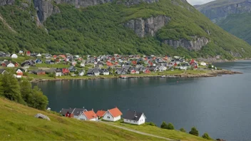 Et pittoreskt norsk sted med en sterk følelse av samfunn og naturskjønnhet.