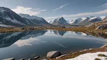 Rondanes fjellkjede i Norge, kjent for sin spektakulære natur og populære turmuligheter.