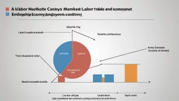 En graf som illustrerer arbeidsmarkedsforhold og dens påvirkning på sysselsetting og økonomi.