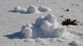 Et lite fnugg av snø på en vante.