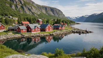 Et malerisk landskap av Mosterhamns, som viser dens naturlige og historiske betydning.