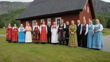 Et fredelig og rolig bilde av en tradisjonell norsk kirke med en sterk følelse av fellesskap og tro.