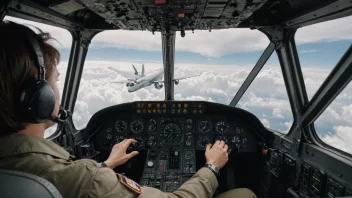 En person som flyr et fly, med fokus på tiden som tilbringes i luften.