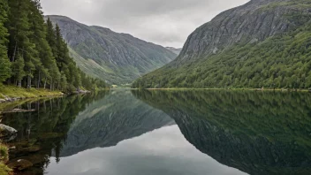 En fredelig sjø i norsk natur.