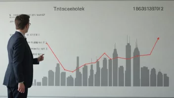 En person som ser på en graf som viser en økende trend, som symboliserer muligheten for gevinst eller profitt.