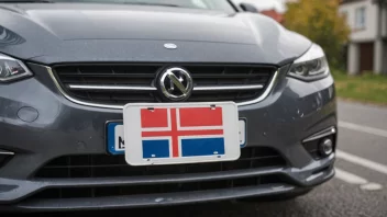 En bils nummerplate med et norsk nummer.