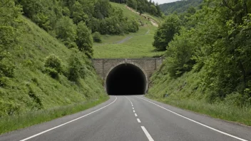 Et bilde av en miljøtunnel, en type tunnel som er designet for å minimere miljøpåvirkningen.