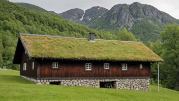 En tradisjonell norsk tømmerbygning.