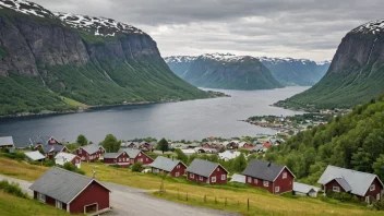 Et malerisk landskap av Haugaland, som viser dens naturskjønnhet og kulturelle betydning.