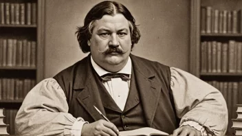 Et portrett av Honoré de Balzac, en fransk forfatter.