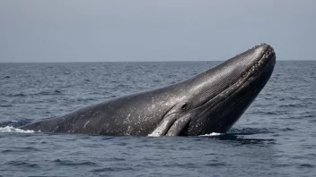 En spermasettkval som svømmer i havet.