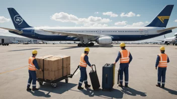 Et bakkeansatt team på en flyplass, som jobber sammen for å sikre en smidig operasjon.