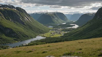 Et pittoreskt landskap av Storestandals i Norge.