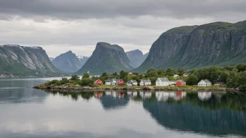 Et malerisk bilde av Ådnøy øya i Norge.