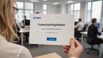 Et bilde av en person på arbeidsplassen, som representerer begrepet yrkestilhørighet.