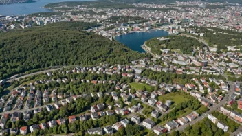 Flyfoto av Vøyenenga bydel i Oslo