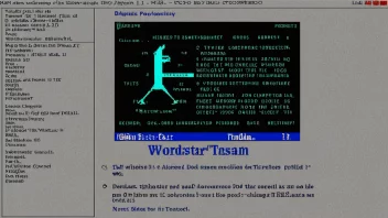 Et nostalgisk bilde av Wordstar-programmet i aksjon.