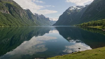 En storslagen utsikt over Altafjorden, som viser dens naturlige skjønnhet og ro.