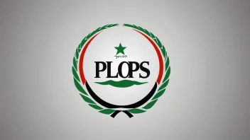 Et logo eller symbol som representerer Palestinian Liberation Organizations (PLOs)