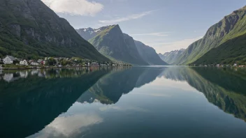 Maurangersfjorden i Kvinnherad kommune, Vestland fylke.