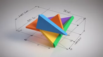 En skråplanet som deler et 3D-rom i to like store halvdeler, med matematiske ligninger og geometriske former i bakgrunnen.