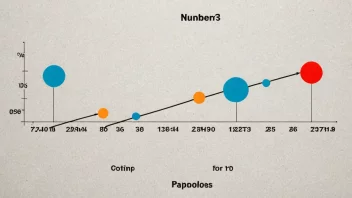 En graf eller tabell med tall og datapunkter, som representerer konseptet å være knyttet til eller avhengig av tall.