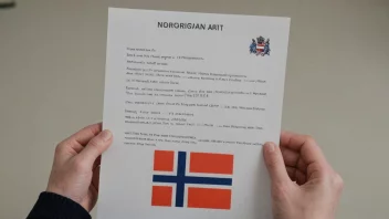 En person som holder et dokument med et norsk flagg i bakgrunnen, som representerer en person som mottar en styregodtgjørelse.