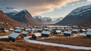 En tradisjonell samisk landsby i fjellene i Nord-Norge.