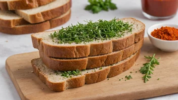 En deilig og tradisjonell norsk rett laget av leverpostei, servert på brød med ferske urter og krydder.