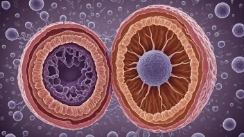 En illustrasjon av en celle med idioplasma, en type celleorganell.