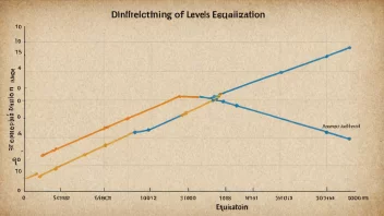 En graf som illustrerer begrepet utjevningsgrad, med ulike nivåer av utjevning eller jevning.